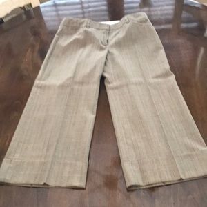 Elie Tahari plaid wide leg cropped pant.